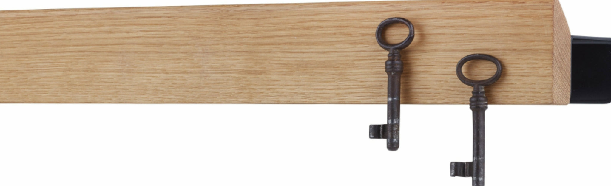 Gejst Flex Rail 40 Oak/black — Magnetic Wall Organizer 40 Cm