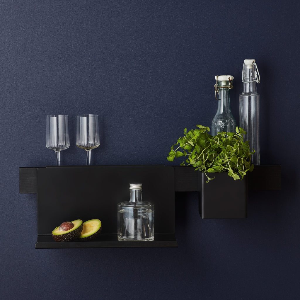 Gejst FLEX Rail 60 Black Oak — 60cm Magnetic Wall Rail Organizer