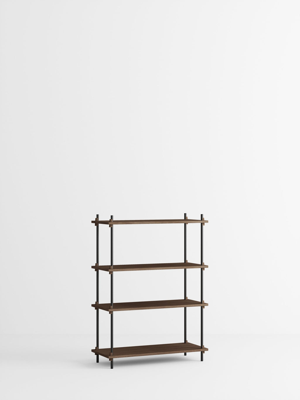 Customizable Moebe Shelving System in Smoked Oak & Black - Versatile Design