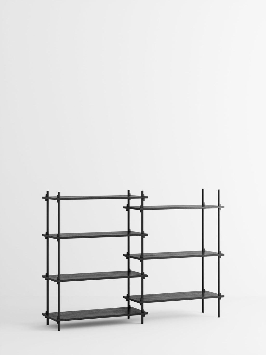 Customizable Moebe Shelving System S.115.2.A in Black - Versatile Design