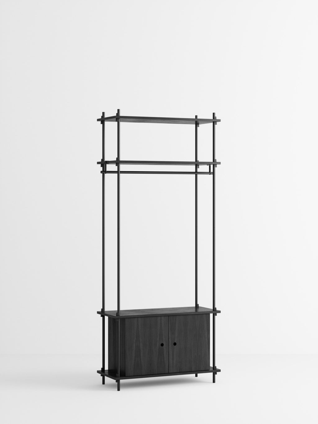 Customizable Moebe Shelving System S.200.1.G in Black - Versatile Design