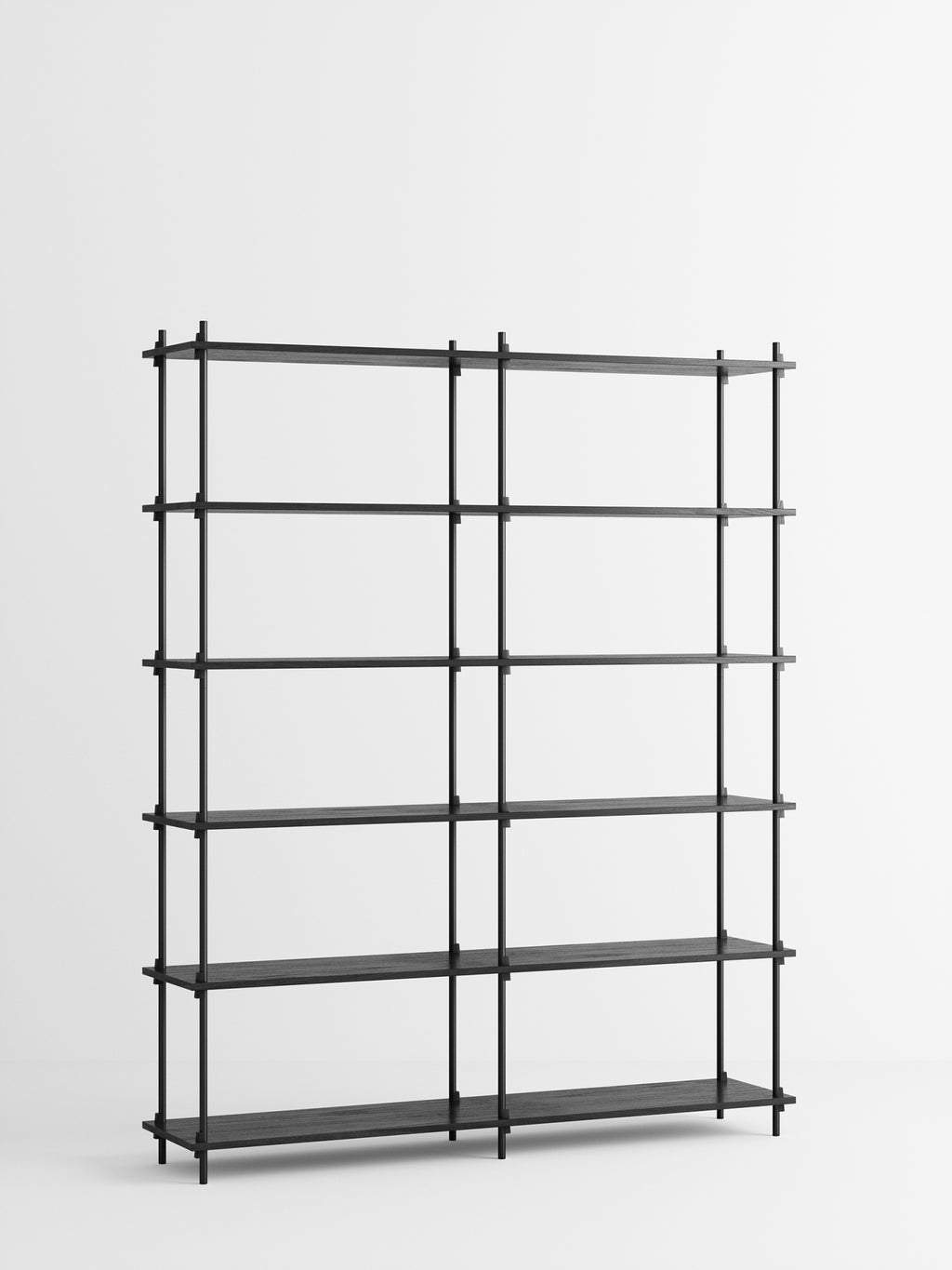 Customizable Moebe Black Shelving System - Versatile Room Divider & Wall Unit