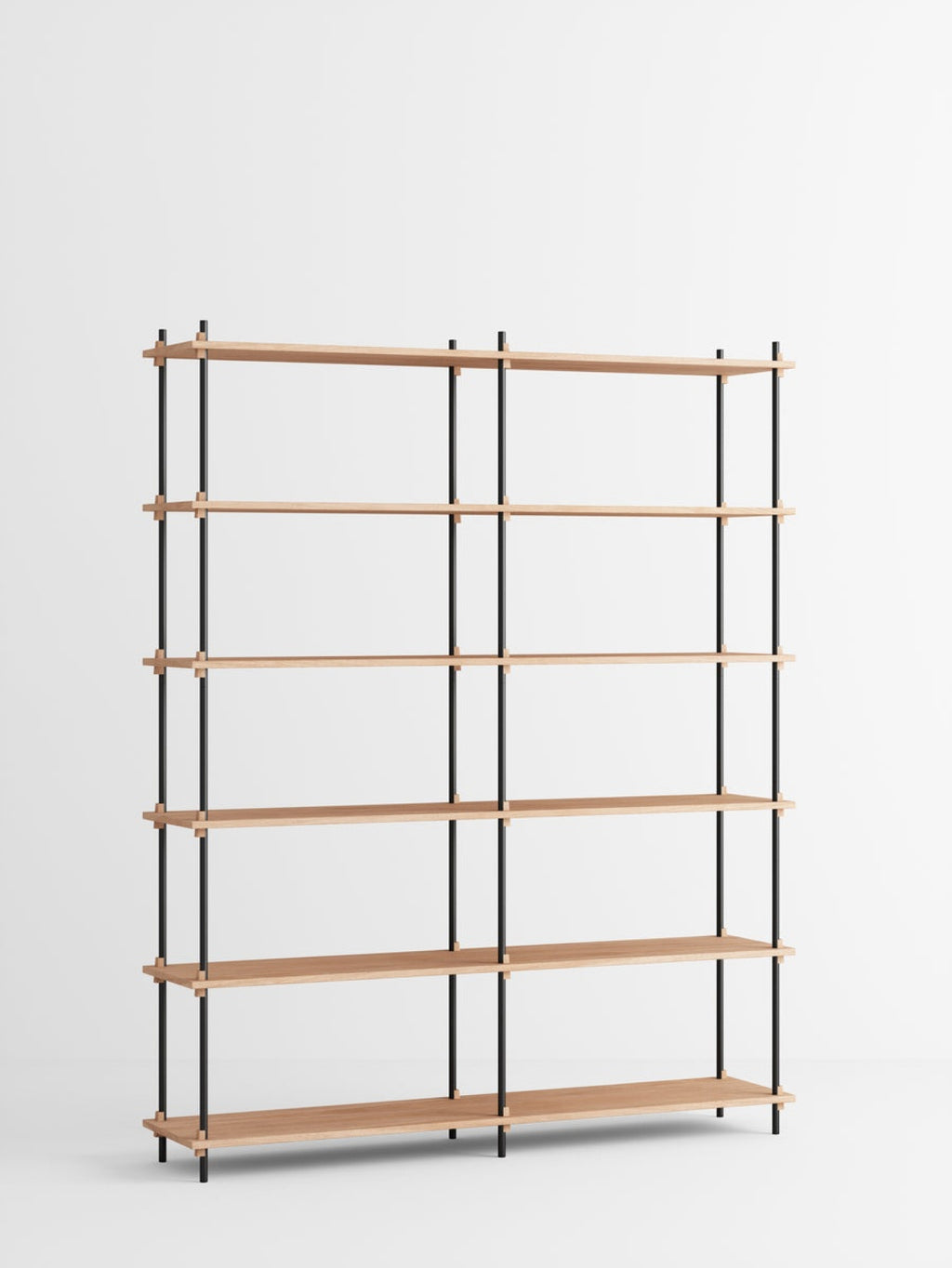 Customizable Moebe Shelving System in Oak/Black - Versatile Home Storage