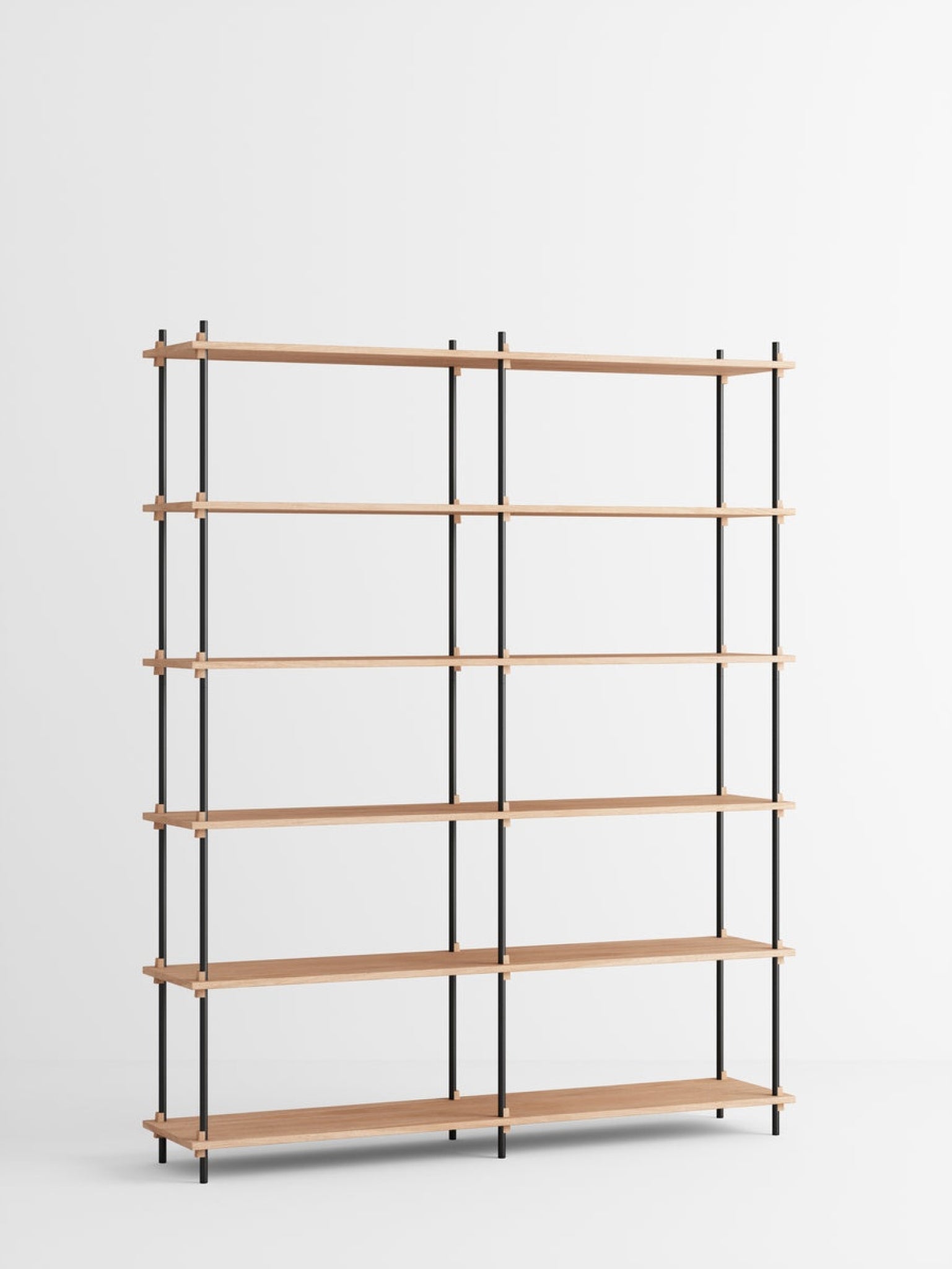Customizable Moebe Shelving System in Oak/Black - Versatile Home Storage