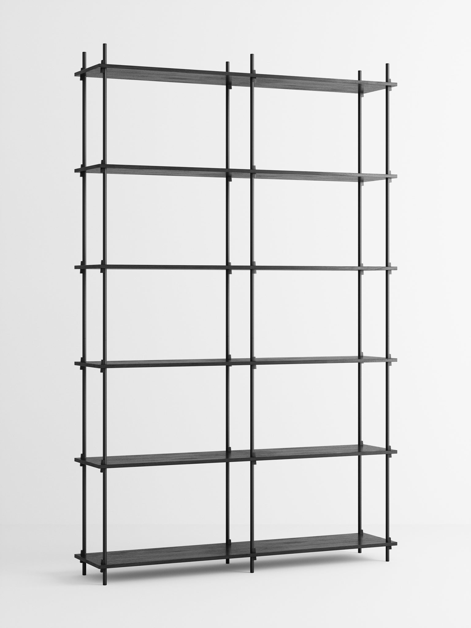 Customizable Moebe Black Shelving System - Versatile Room Divider & Wall Unit
