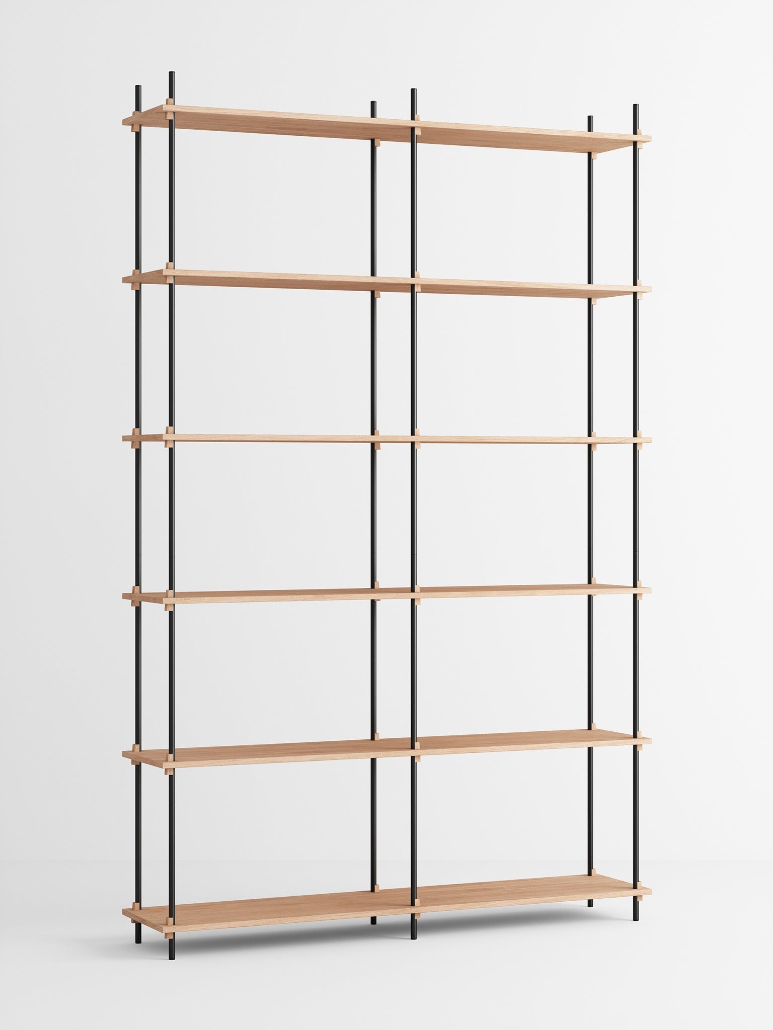 Customizable Moebe Shelving System in Oak/Black - Versatile & Stylish