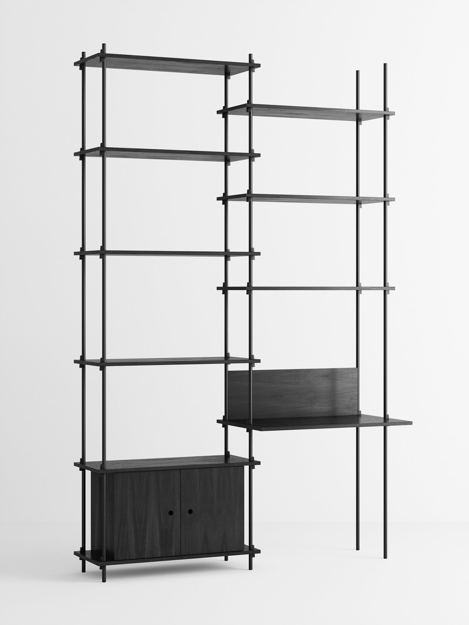 Customizable Moebe Shelving System in Black - Versatile & Stylish Design