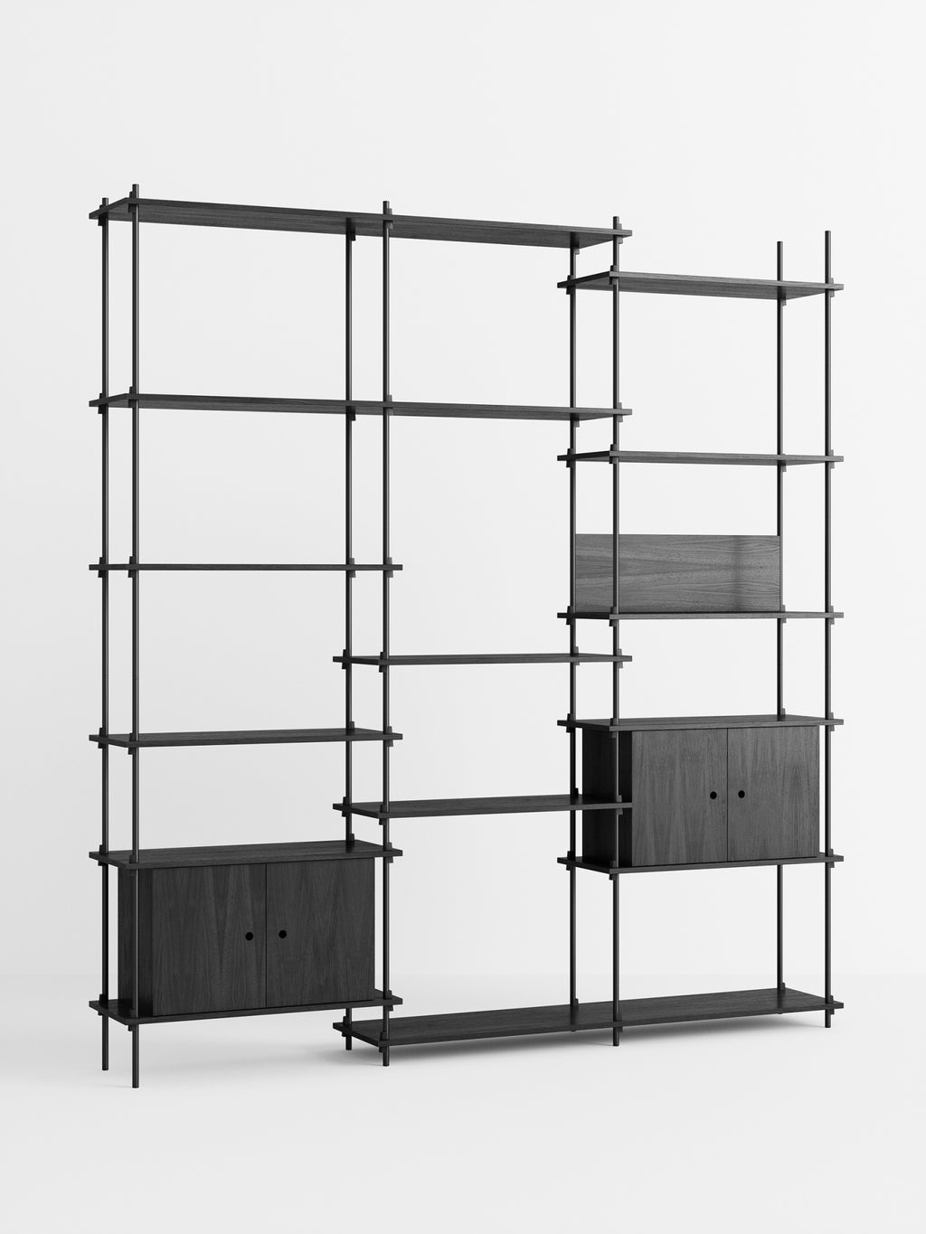 Customize Your Space with Moebe Black Shelving System - Versatile Design