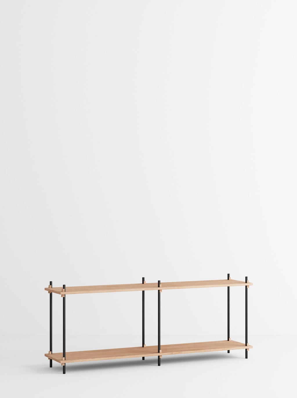 Customizable Moebe Shelving System in Oak/Black - Versatile Home Storage