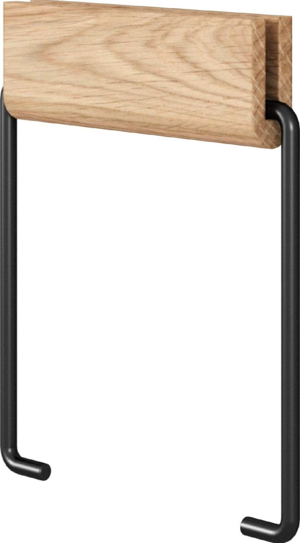 Stylish Moebe Oak & Black Toilet Paper Holder - Durable & Water-Resistant