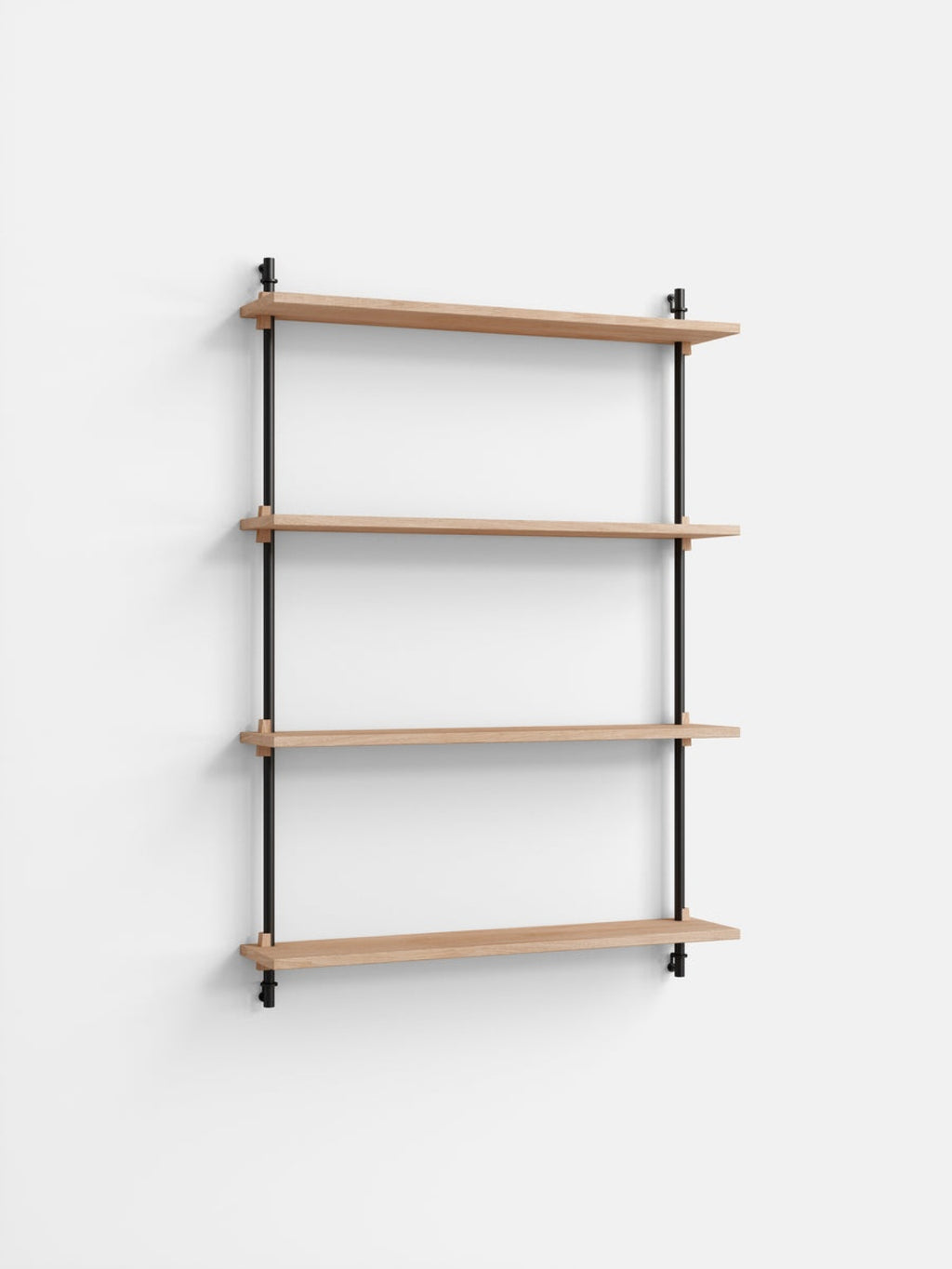 Moebe Wall Shelving WS.115.1: Versatile Oak/Black Shelf for Any Room