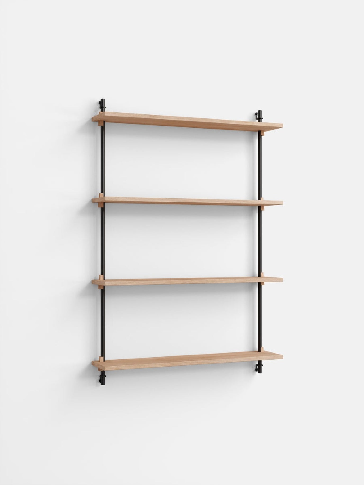 Moebe Wall Shelving WS.115.1: Versatile Oak/Black Shelf for Any Room