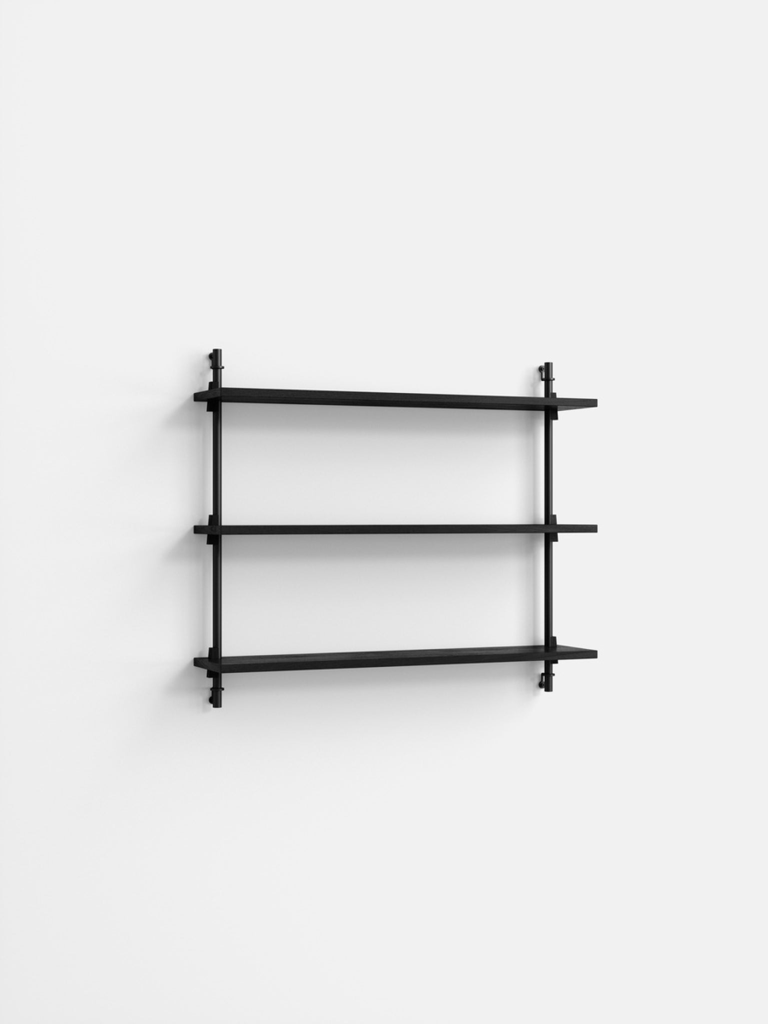 Versatile Moebe Wall Shelving WS.65.1 in Black for Any Room Decor
