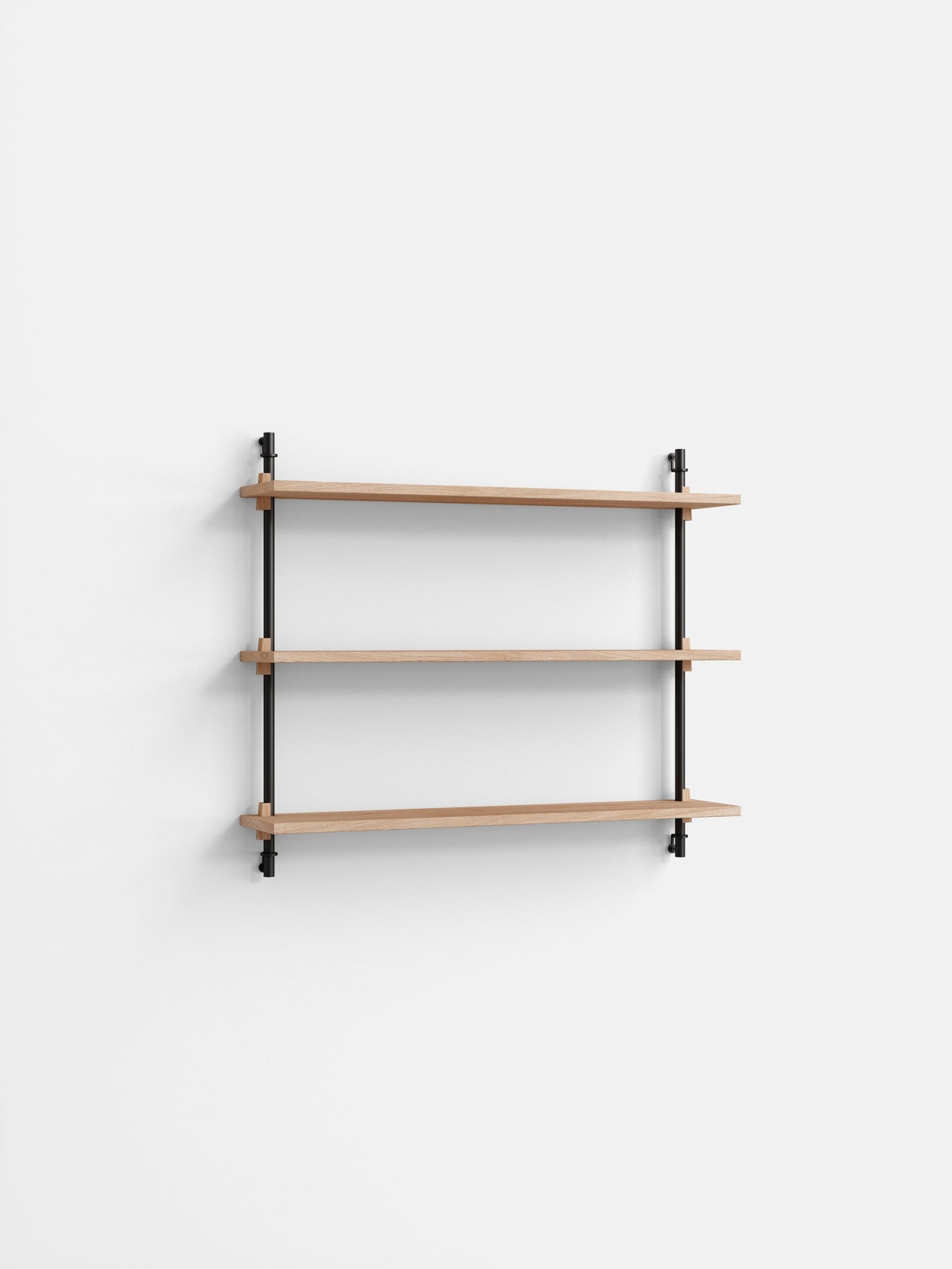 Moebe Wall Shelving WS.65.1: Versatile Oak/Black Shelf for Any Room