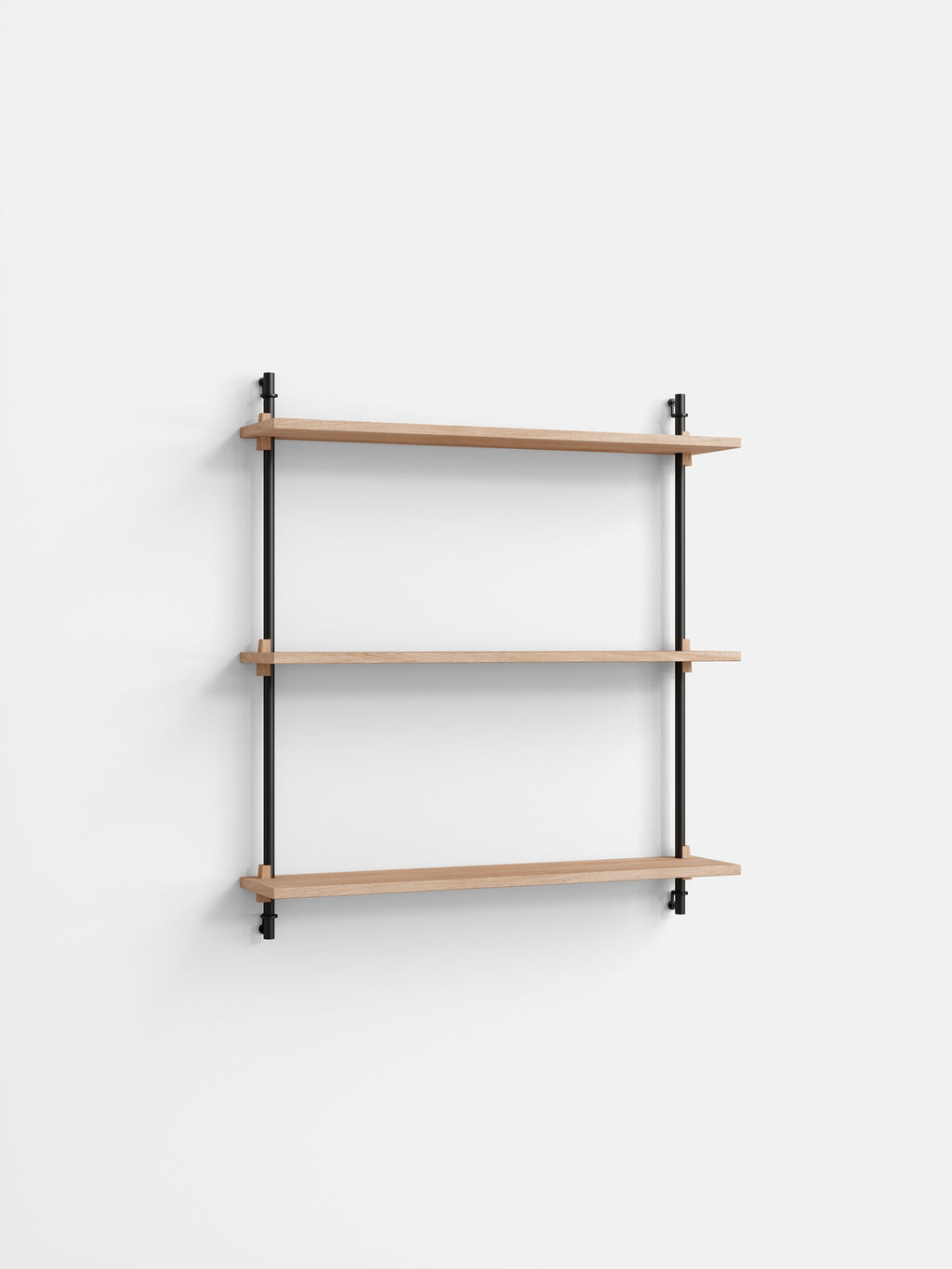 Moebe Wall Shelving WS.85.1: Versatile Oak/Black Shelf for Any Room