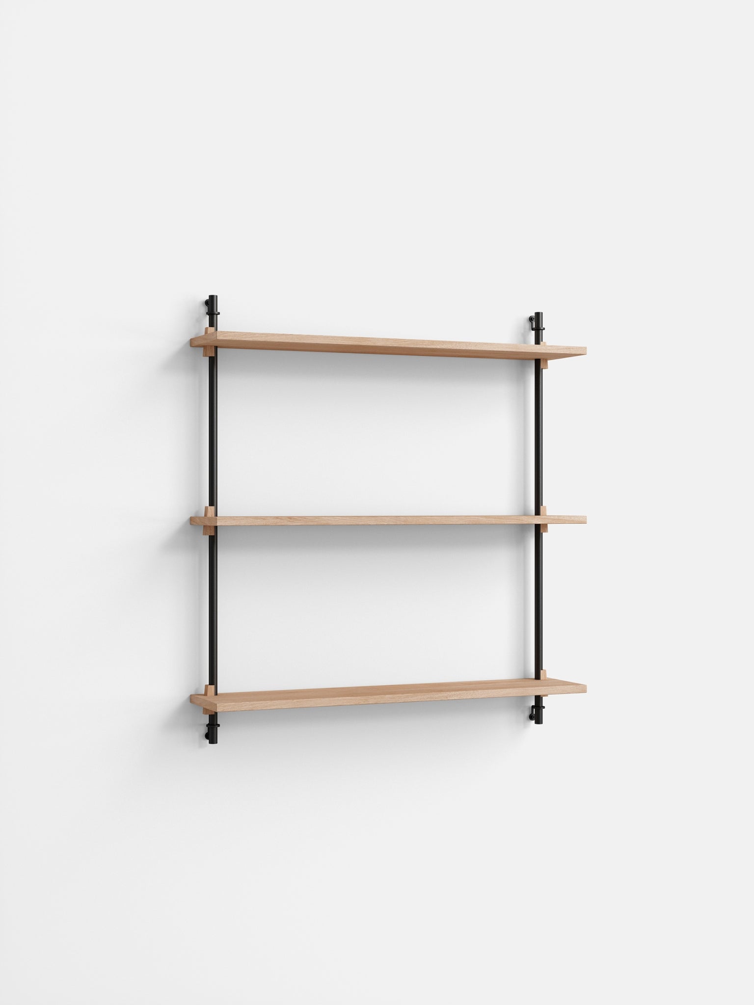 Moebe Wall Shelving WS.85.1: Versatile Oak/Black Shelf for Any Room
