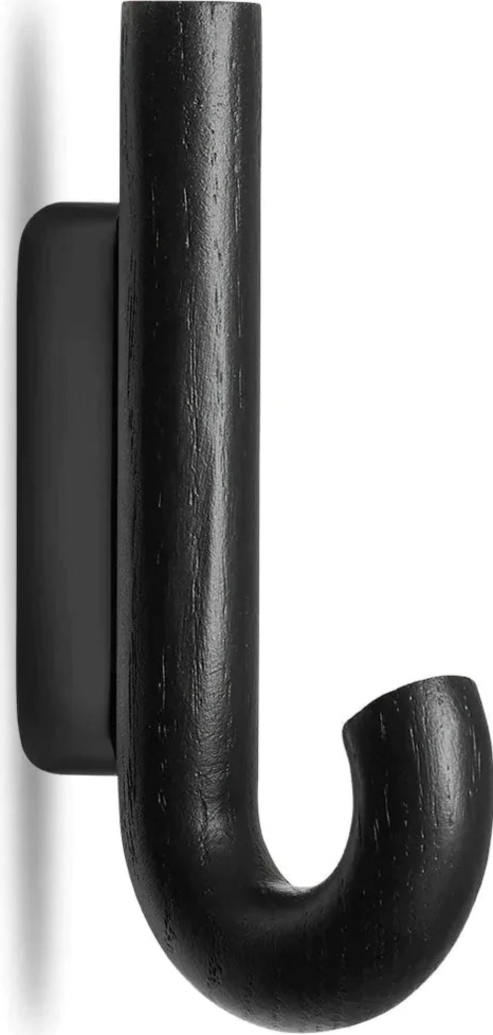 Gejst Hook Mini Hook – Black Oak & Black Metal, Compact Wall Hook