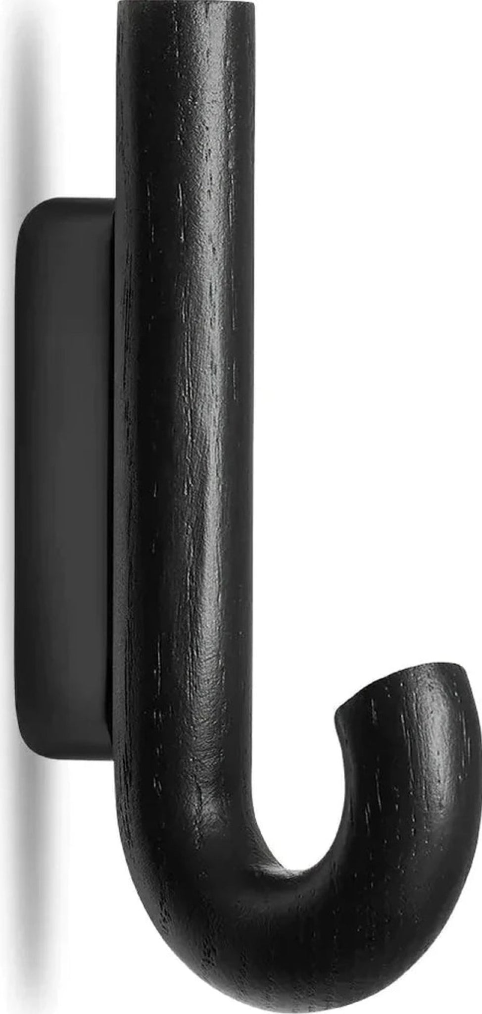 Gejst Hook Mini Hook – Black Oak & Black Metal, Compact Wall Hook