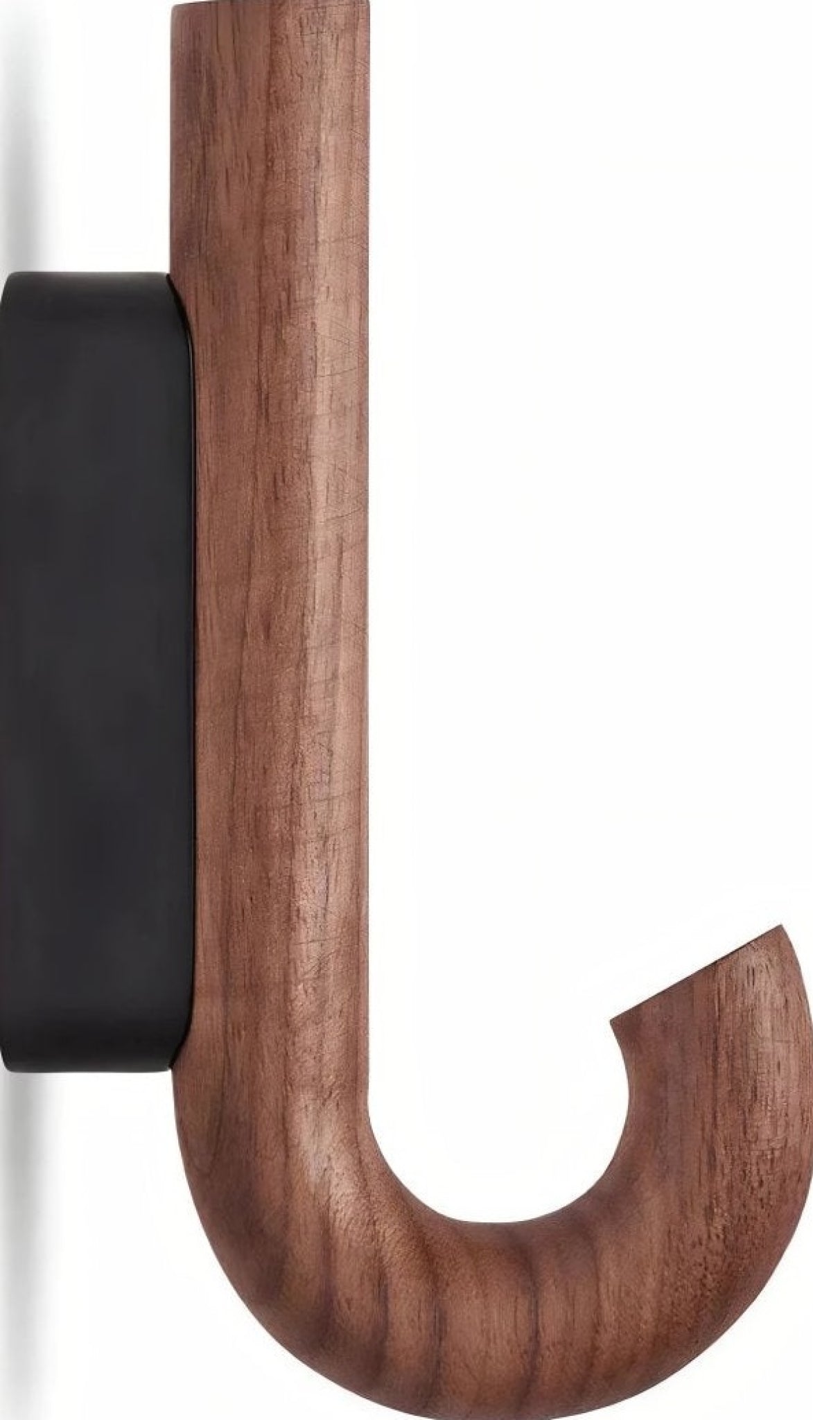 Gejst Hook Mini Walnut/black – Wooden Wall Hook For Coats & Towels