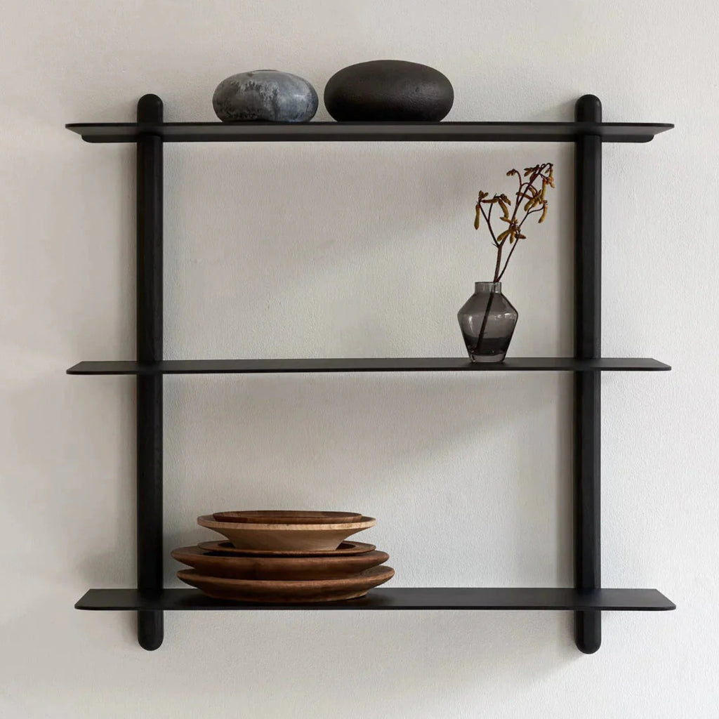 Gejst NIVO Large Black Ash Wall Shelf – Minimalist Floating Design