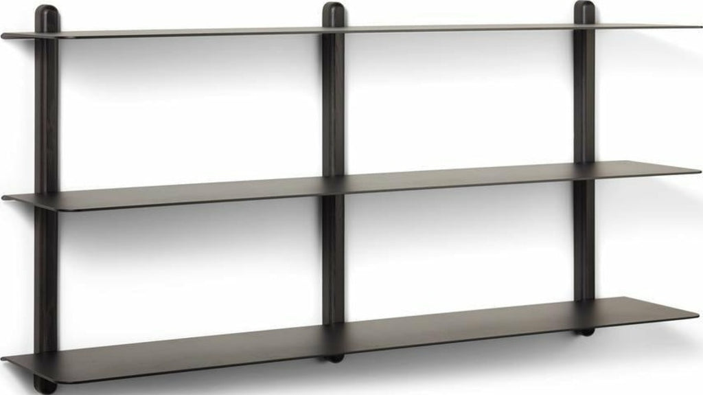 Gejst Nivo Large Shelf - Black Ash/black | Ash & Steel 118x25x65 Cm