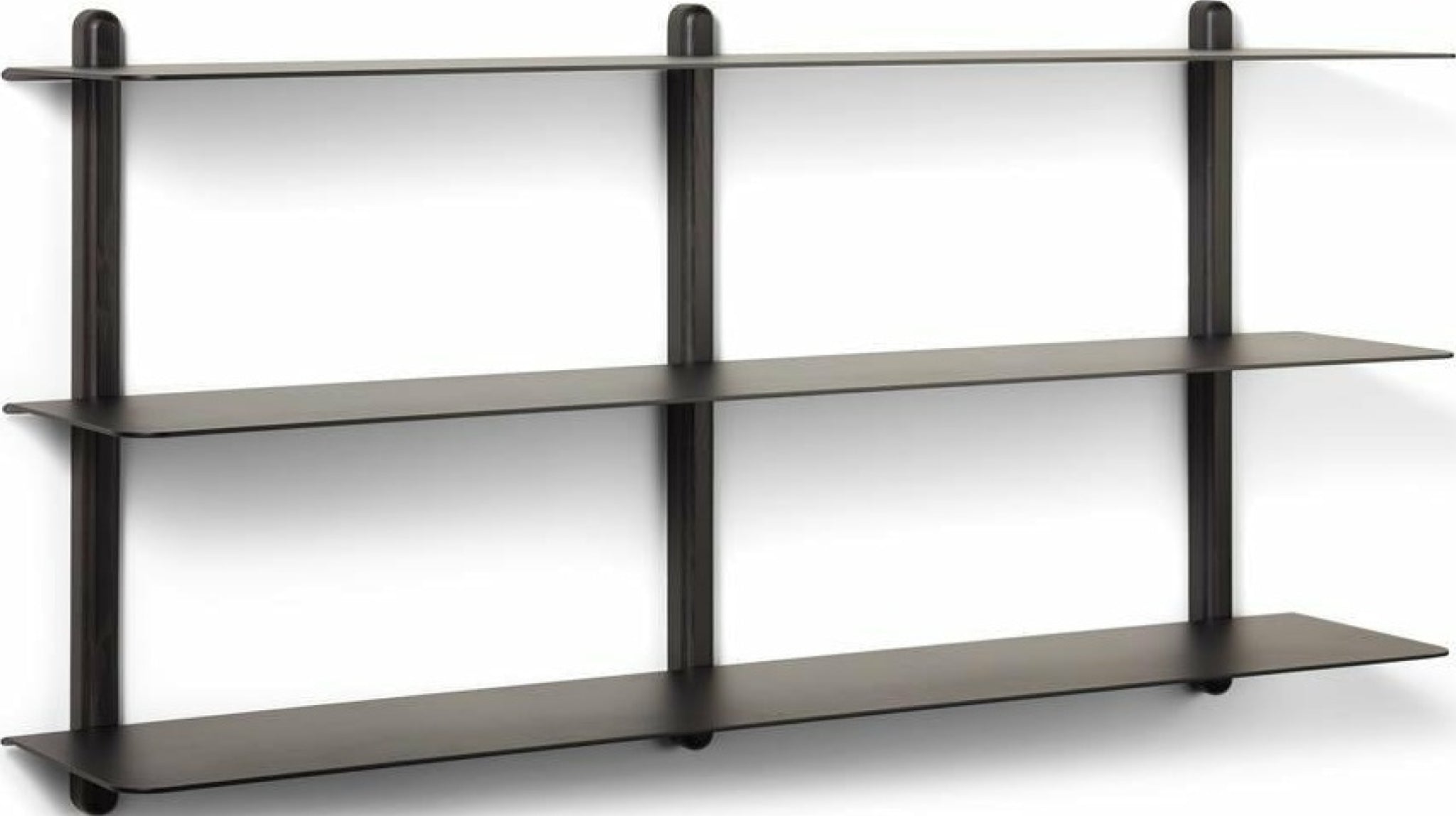 Gejst Nivo Large Shelf - Black Ash/black | Ash & Steel 118x25x65 Cm