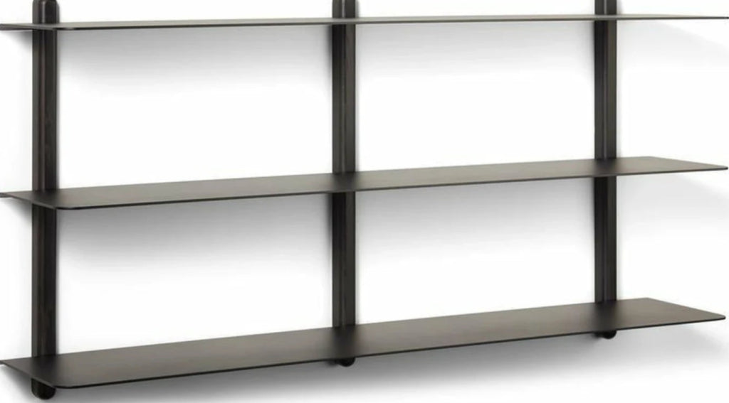 Gejst Nivo Large Shelf - Black Ash/black | Ash & Steel 118x25x65 Cm