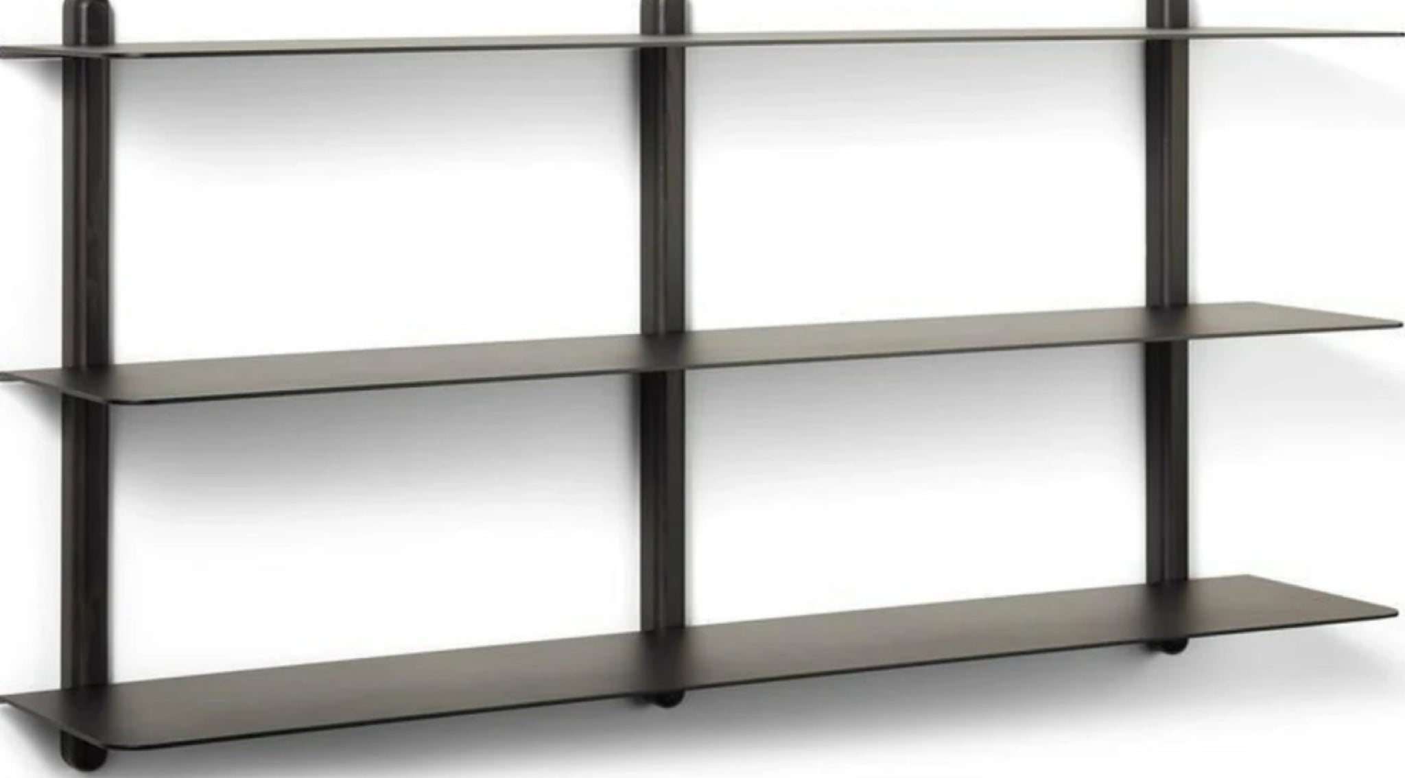 Gejst Nivo Large Shelf - Black Ash/black | Ash & Steel 118x25x65 Cm