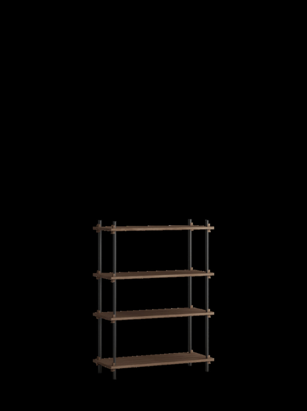 Customizable Moebe Shelving System in Smoked Oak & Black - Versatile Design