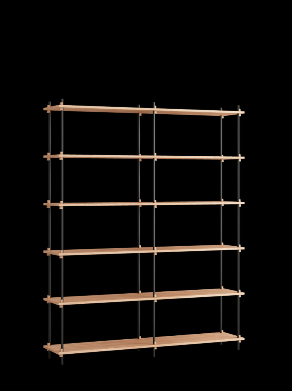 Customizable Moebe Shelving System in Oak/Black - Versatile Home Storage