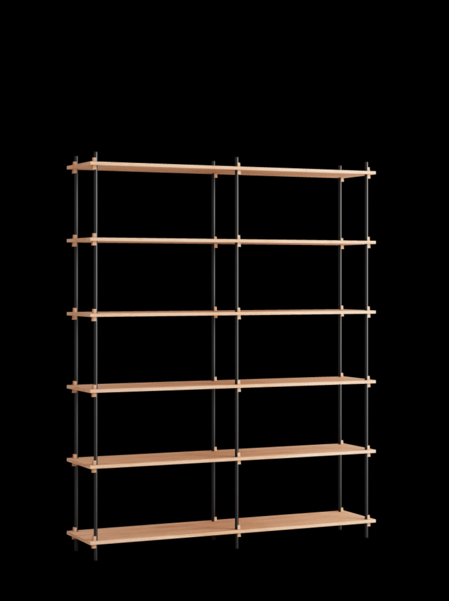 Customizable Moebe Shelving System in Oak/Black - Versatile Home Storage