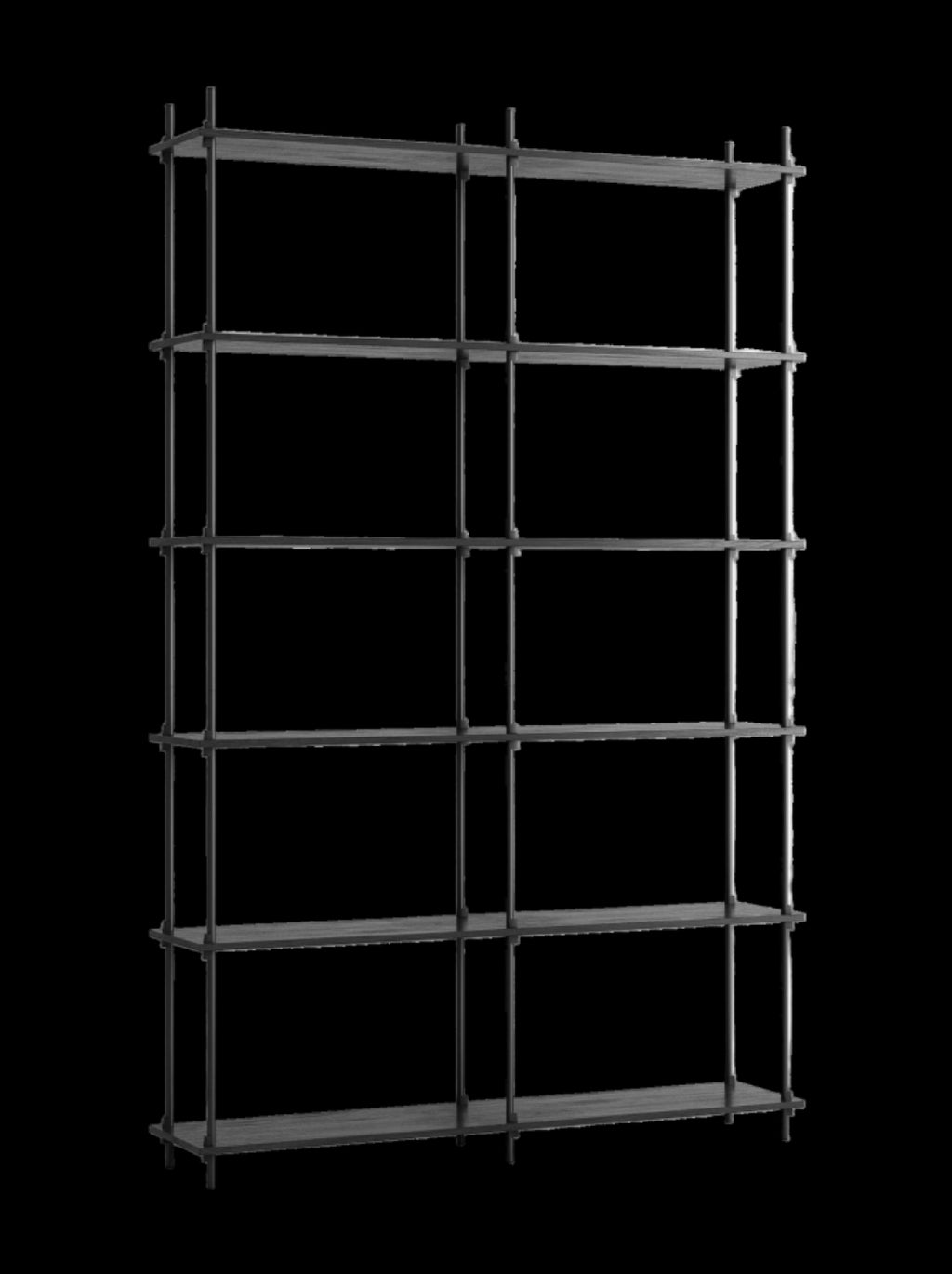 Customizable Moebe Black Shelving System - Versatile Room Divider & Wall Unit