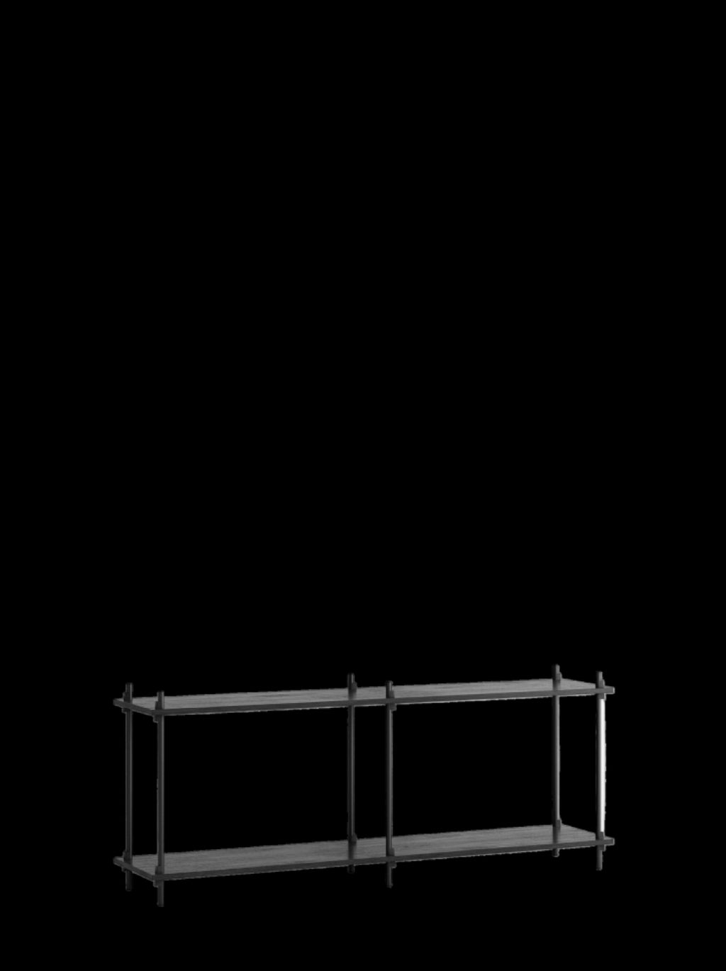 Customizable Moebe Shelving System S.65.2.B in Black - Versatile Design