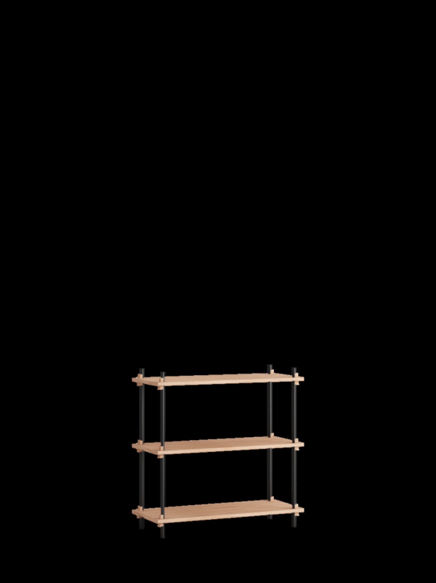 Customizable Moebe Shelving System in Oak/Black - Versatile & Stylish