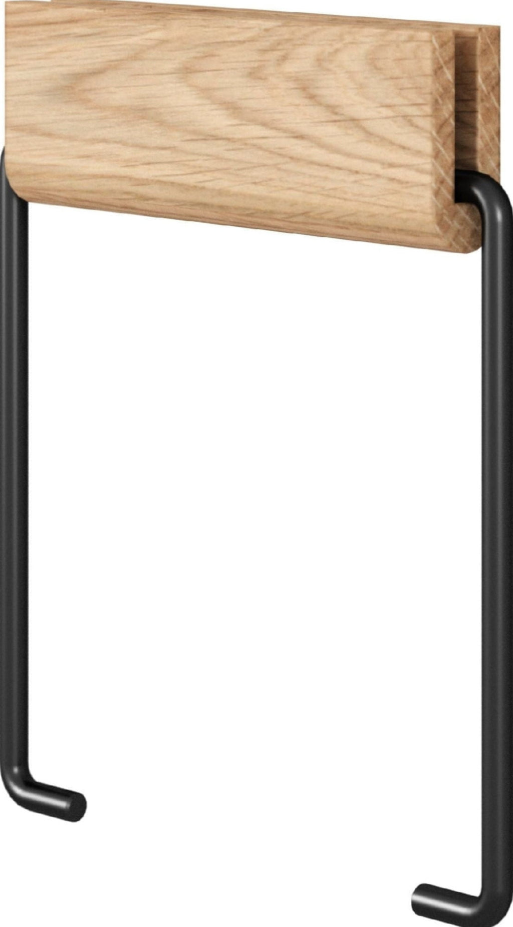 Stylish Moebe Oak & Black Toilet Paper Holder - Durable & Water-Resistant