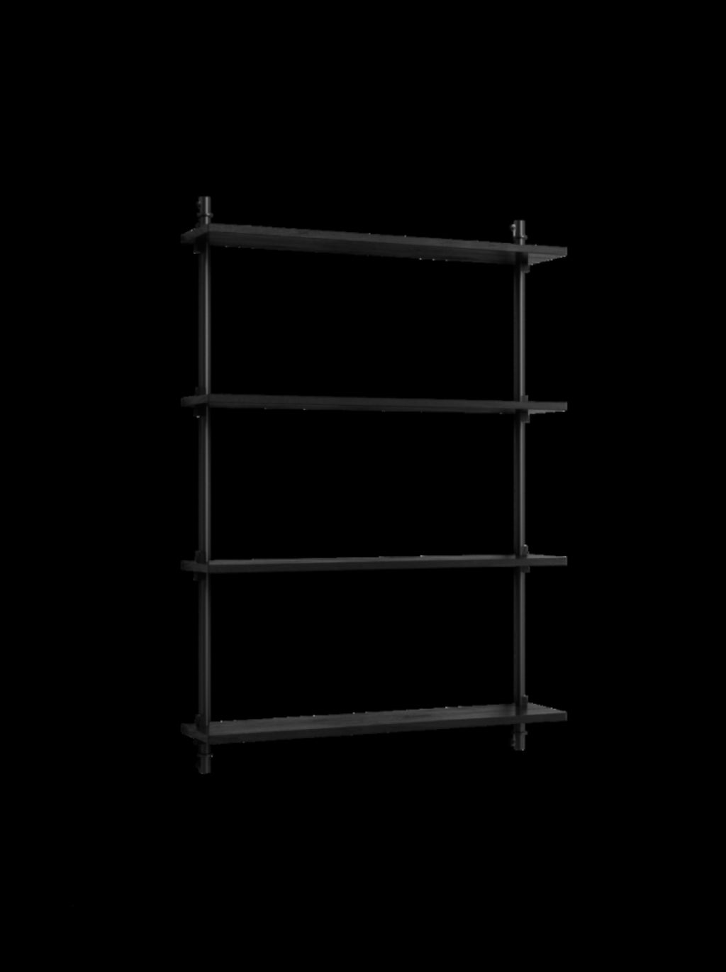 Moebe Wall Shelving WS.115.1: Versatile Black Shelf for Any Room