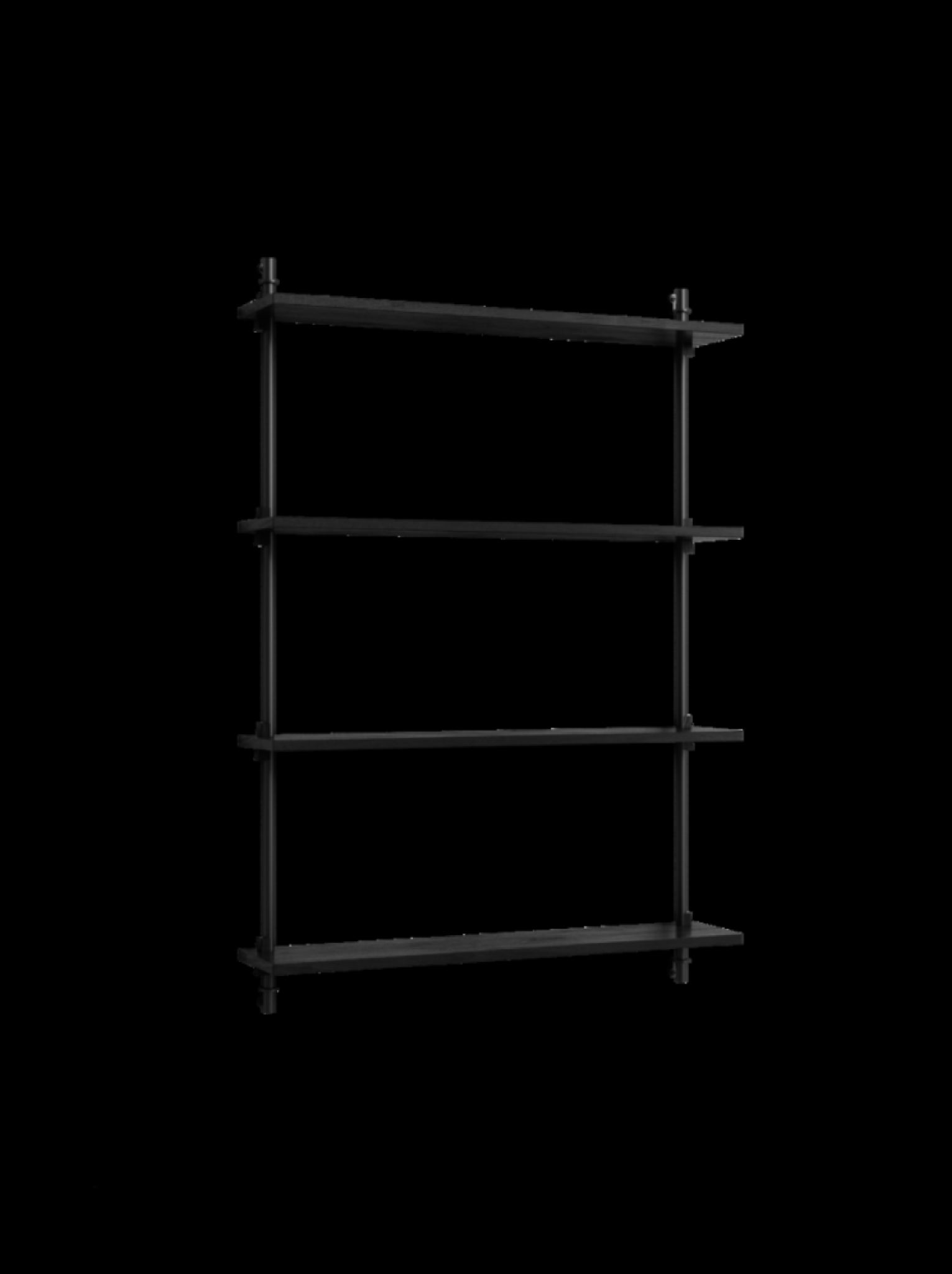 Moebe Wall Shelving WS.115.1: Versatile Black Shelf for Any Room
