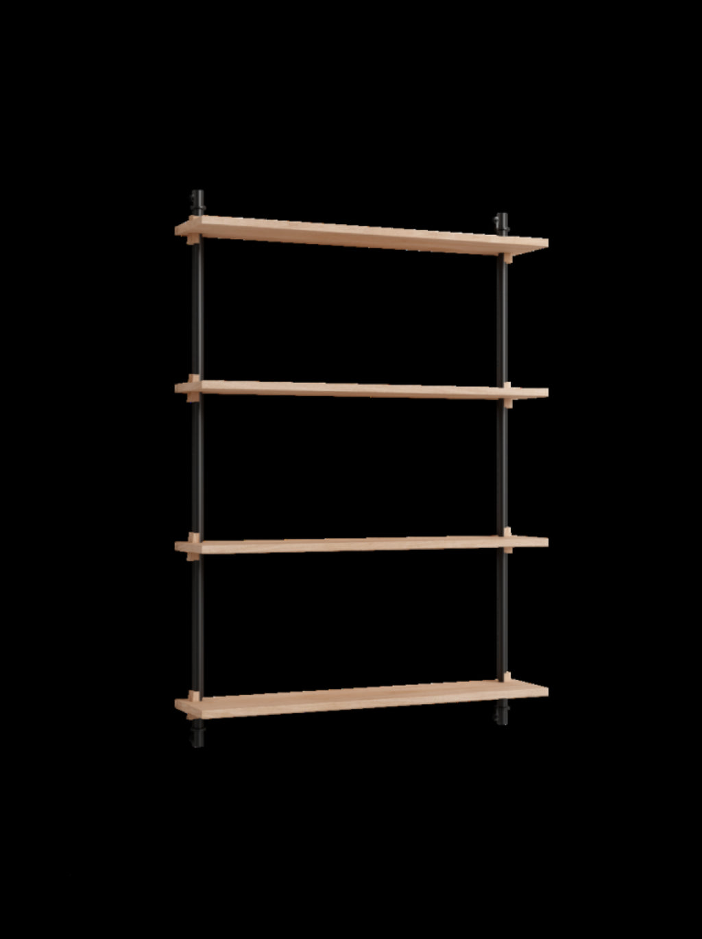 Moebe Wall Shelving WS.115.1: Versatile Oak/Black Shelf for Any Room