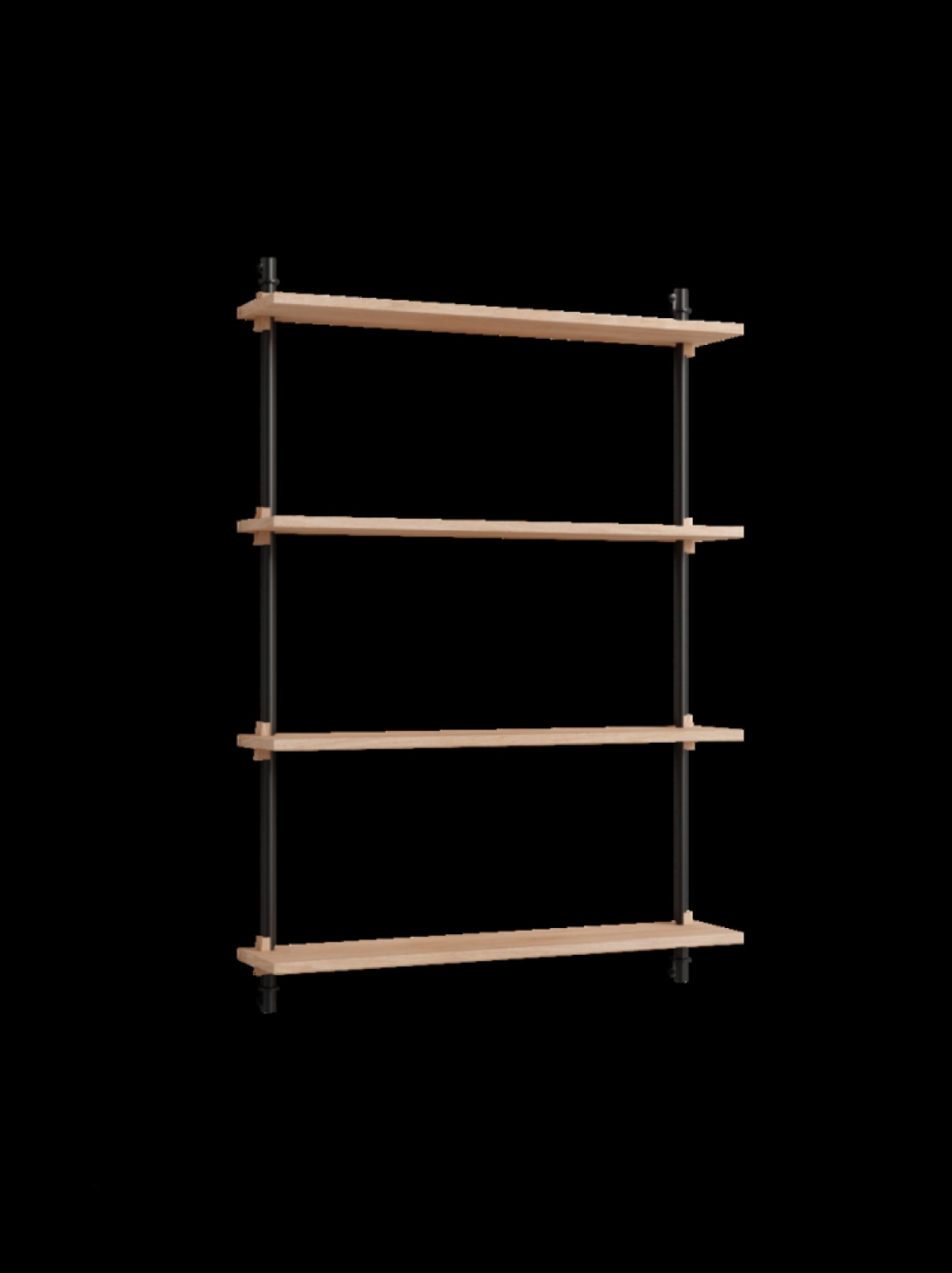 Moebe Wall Shelving WS.115.1: Versatile Oak/Black Shelf for Any Room
