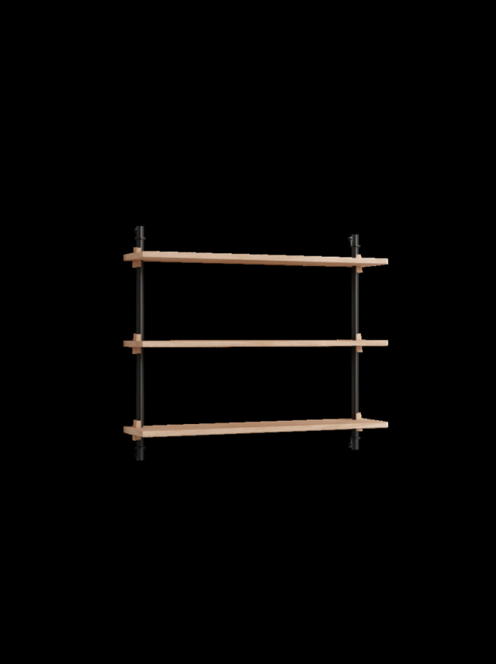 Moebe Wall Shelving WS.65.1: Versatile Oak/Black Shelf for Any Room