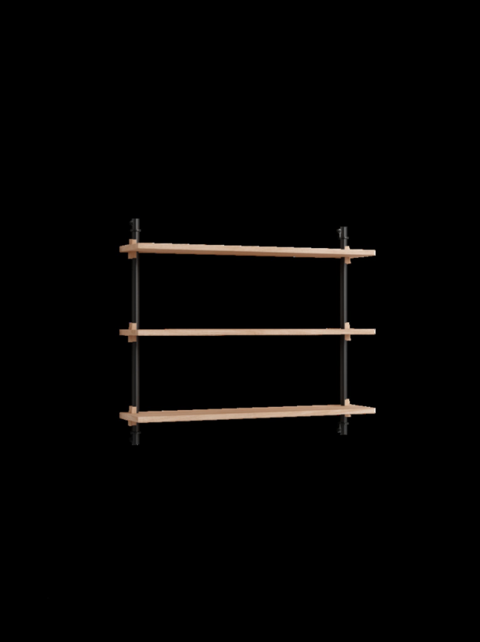 Moebe Wall Shelving WS.65.1: Versatile Oak/Black Shelf for Any Room