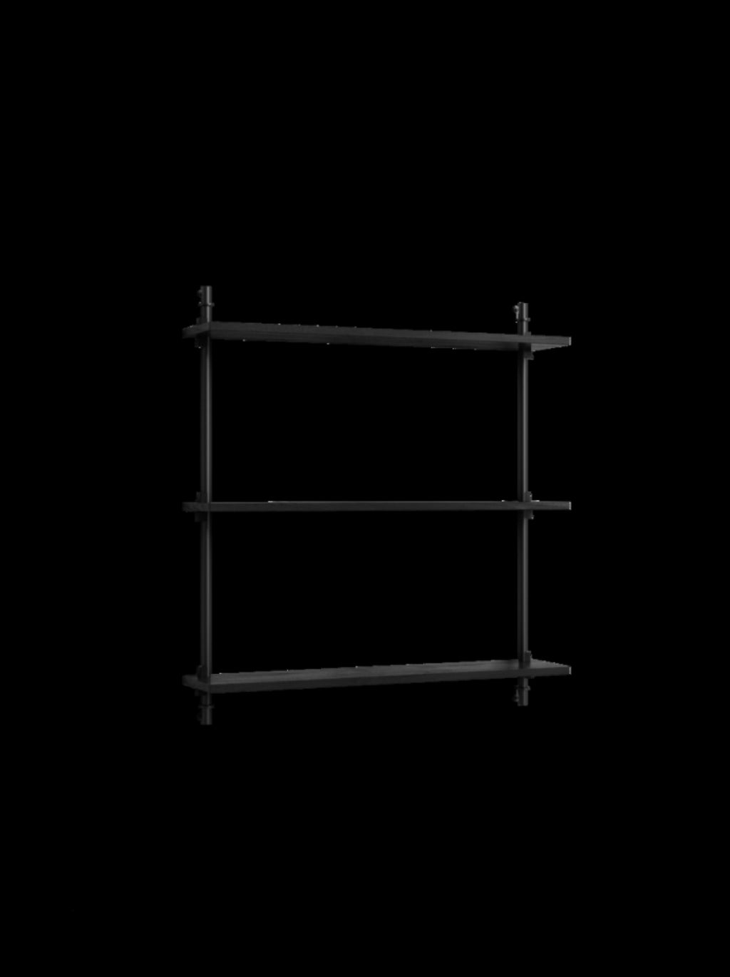 Moebe Wall Shelving WS.85.1 Black - Adjustable & Versatile Home Storage