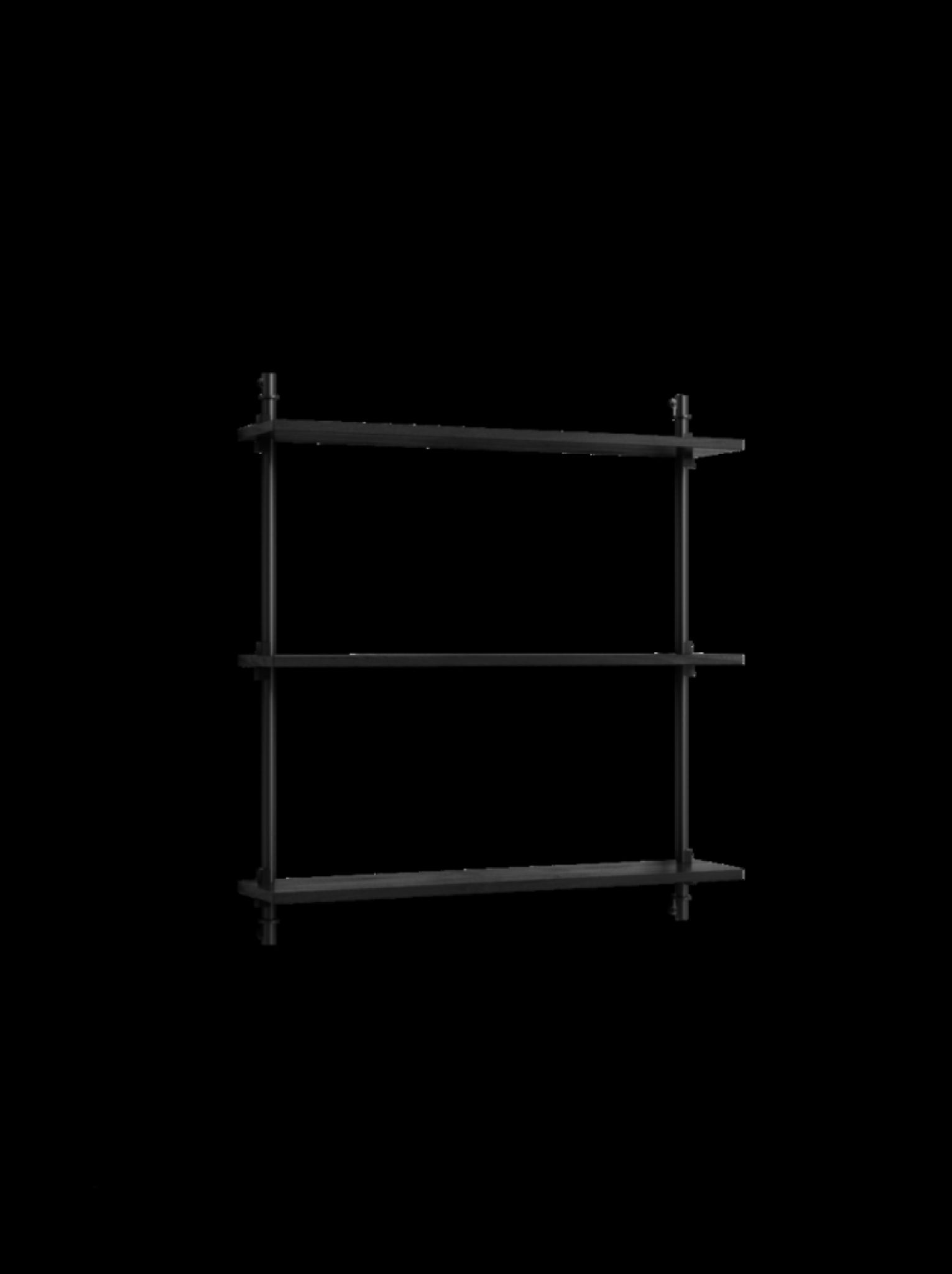 Moebe Wall Shelving WS.85.1 Black - Adjustable & Versatile Home Storage