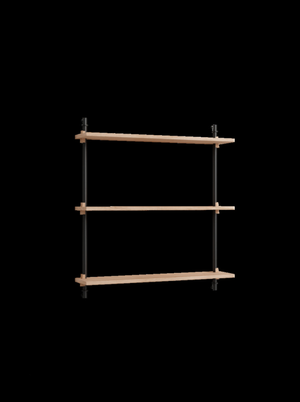Moebe Wall Shelving WS.85.1: Versatile Oak/Black Shelf for Any Room