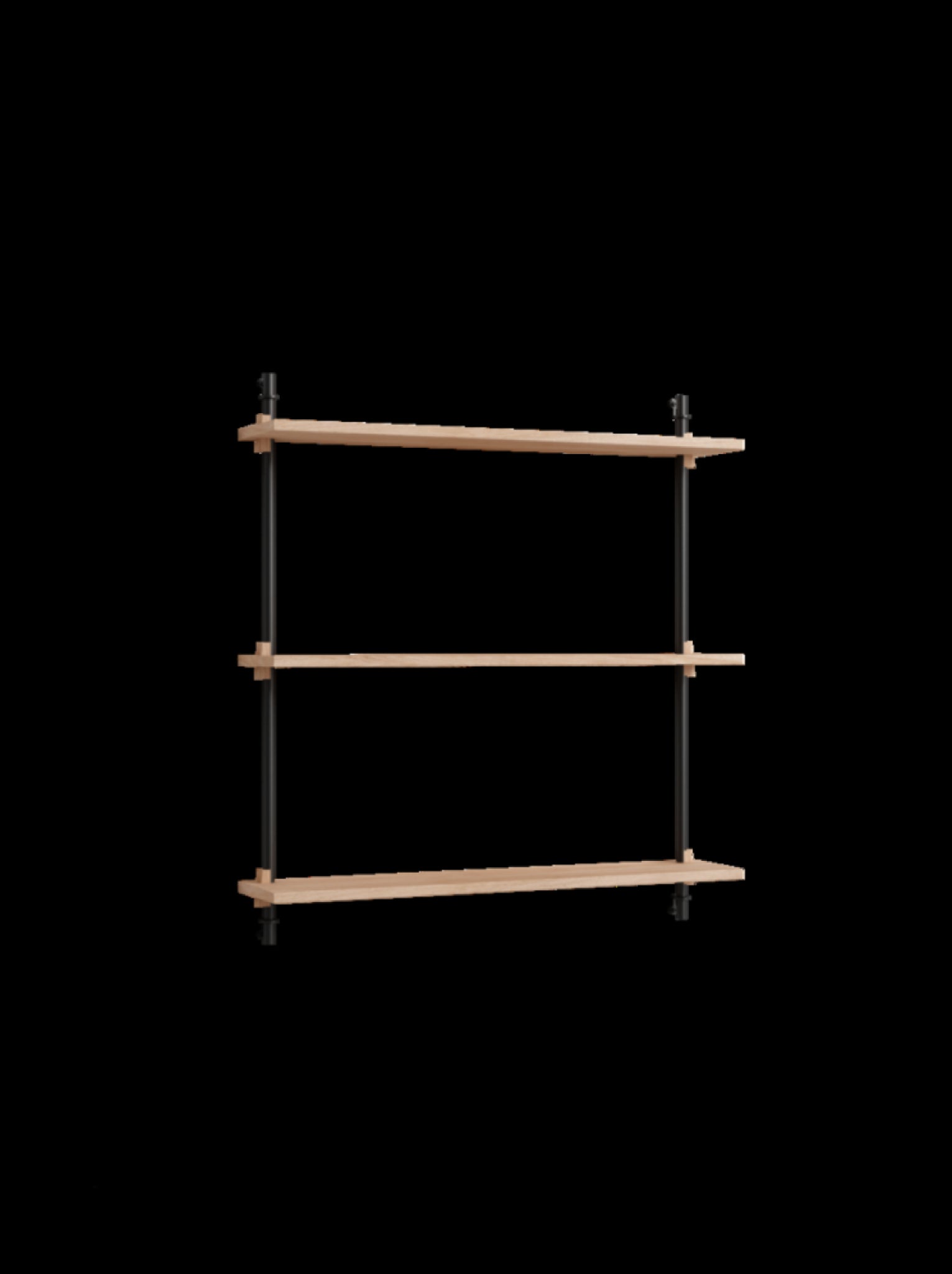 Moebe Wall Shelving WS.85.1: Versatile Oak/Black Shelf for Any Room