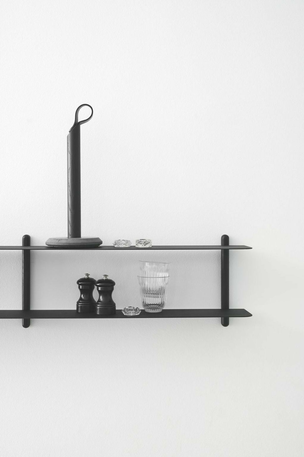Gejst Nivo Wall Shelf F — Black Ash/black, 64×25 Cm Minimalist Design