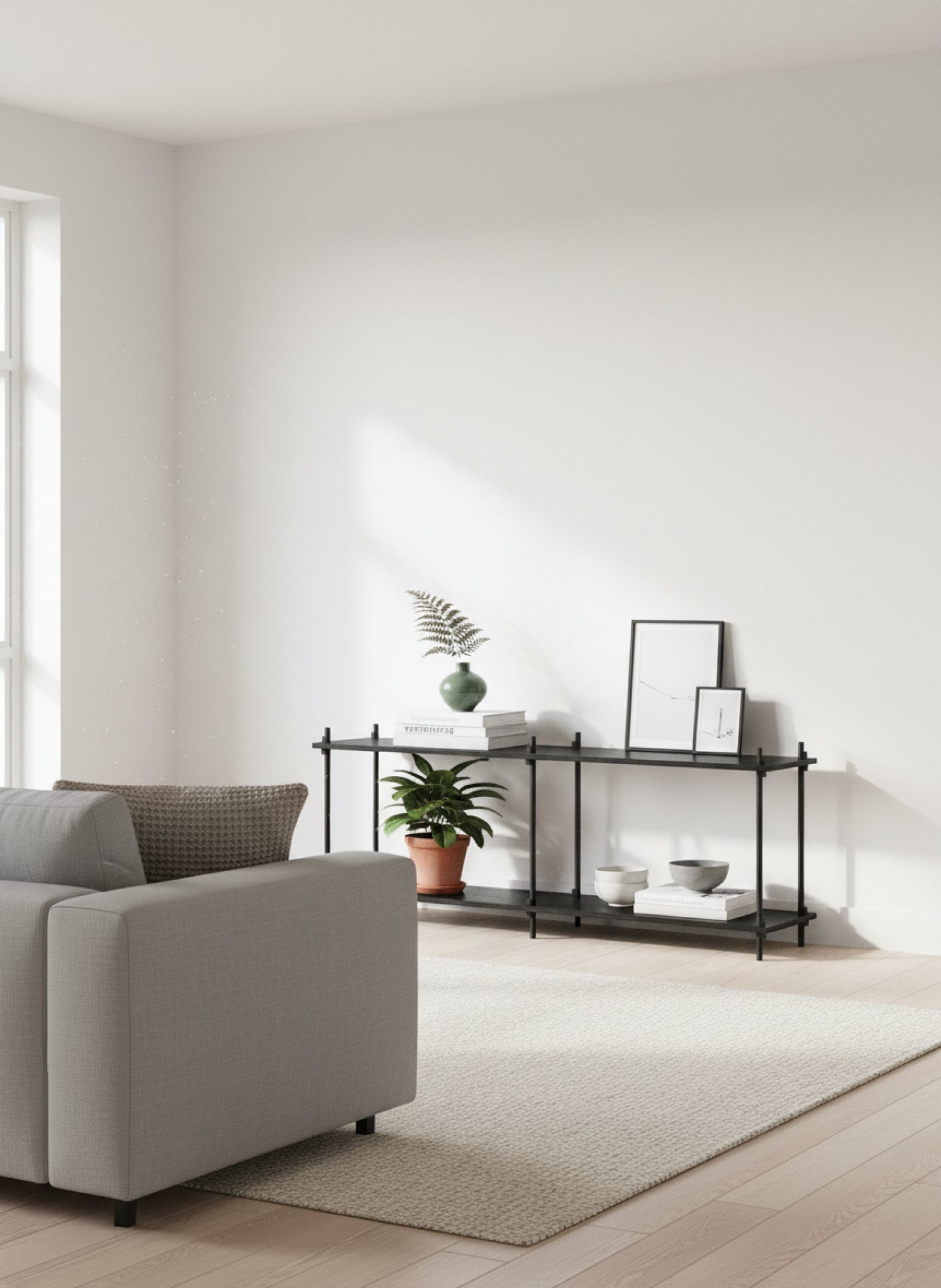 Customizable Moebe Shelving System S.65.2.B in Black - Versatile Design