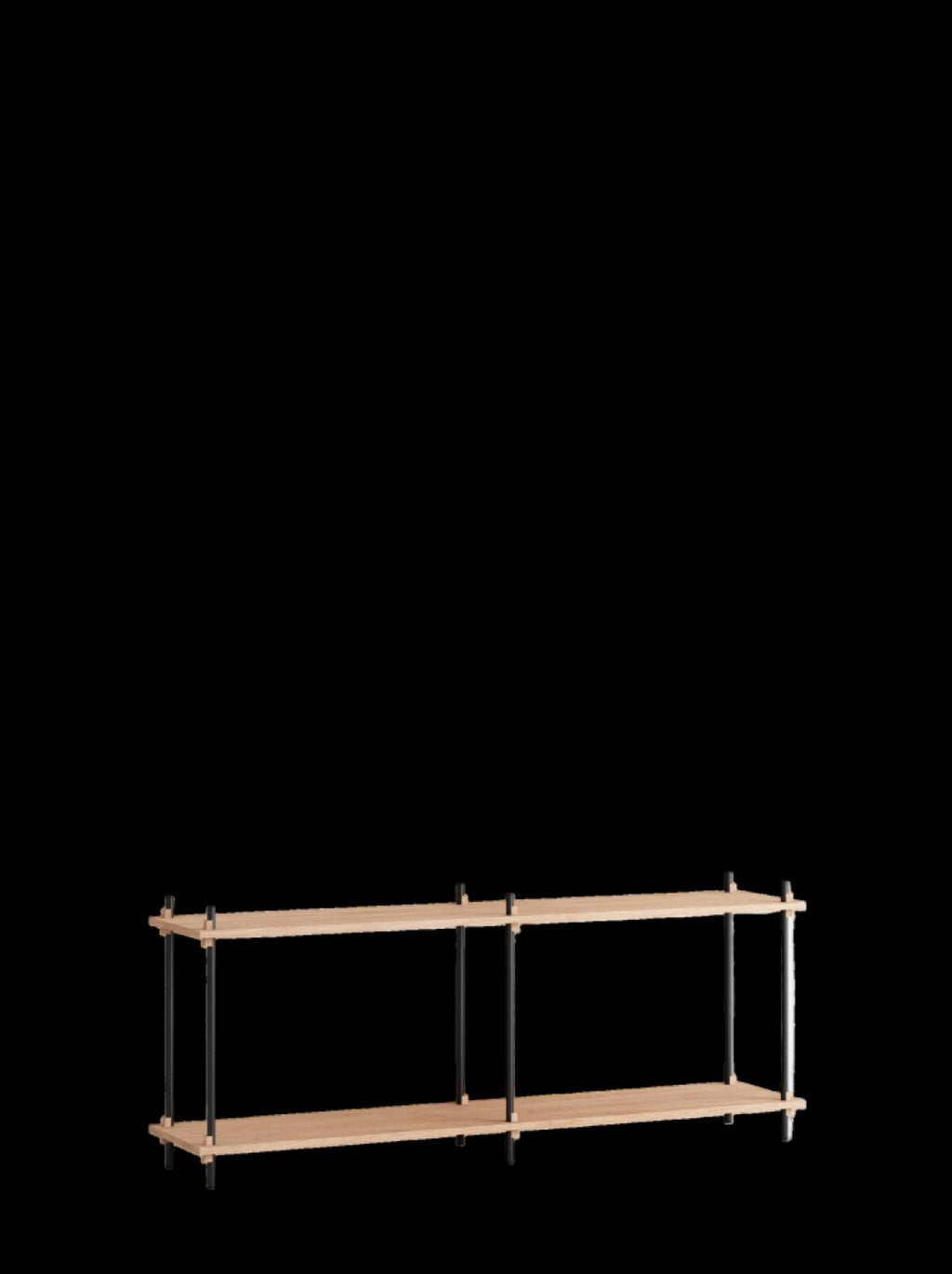 Customizable Moebe Shelving System in Oak/Black - Versatile Home Storage