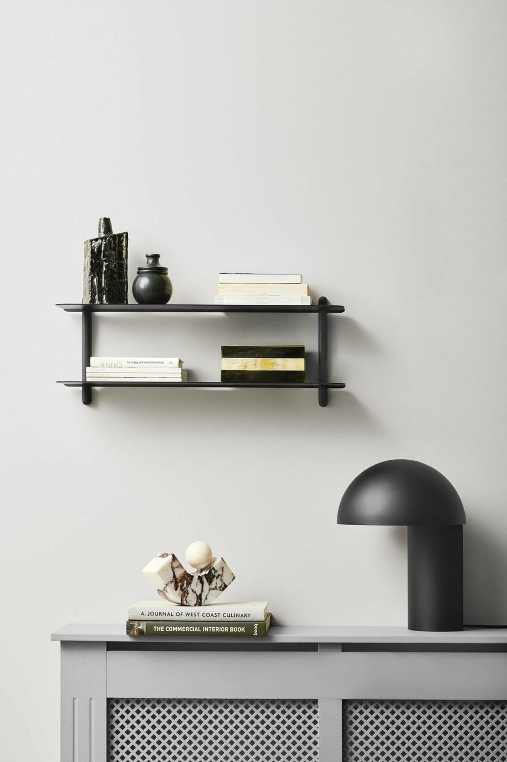 Gejst Nivo Wall Shelf F — Black Ash/black, 64×25 Cm Minimalist Design