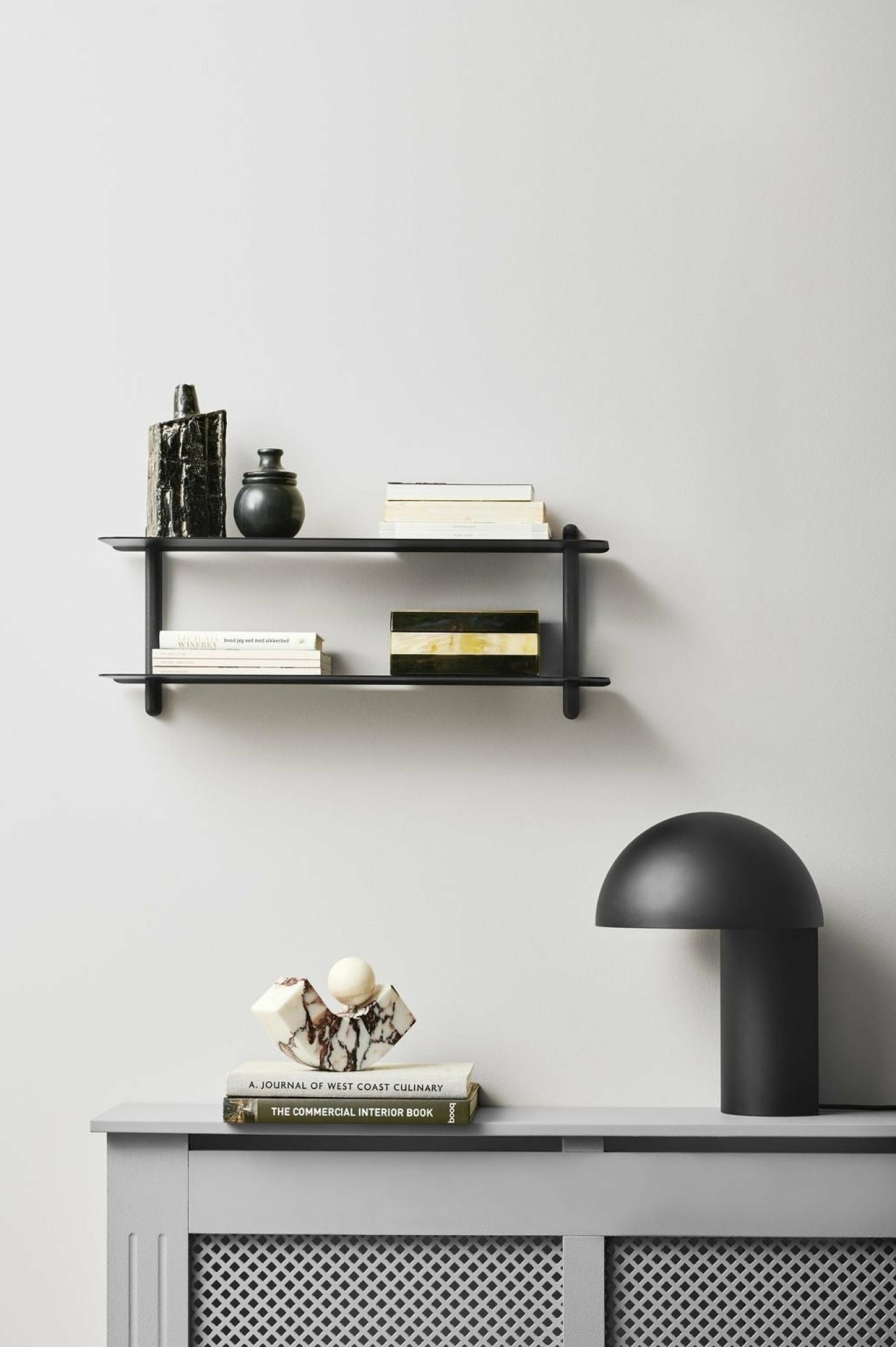 Gejst Nivo Wall Shelf F — Black Ash/black, 64×25 Cm Minimalist Design
